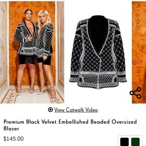 Velvet Embellished Blazer